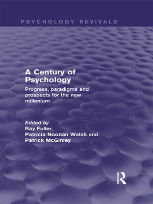 cover image of A Century of Psychology (Psychology Revivals)